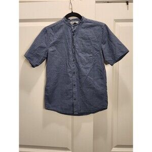 H&M Banded "Denim" Look Button Up Shirt Boys 12-13